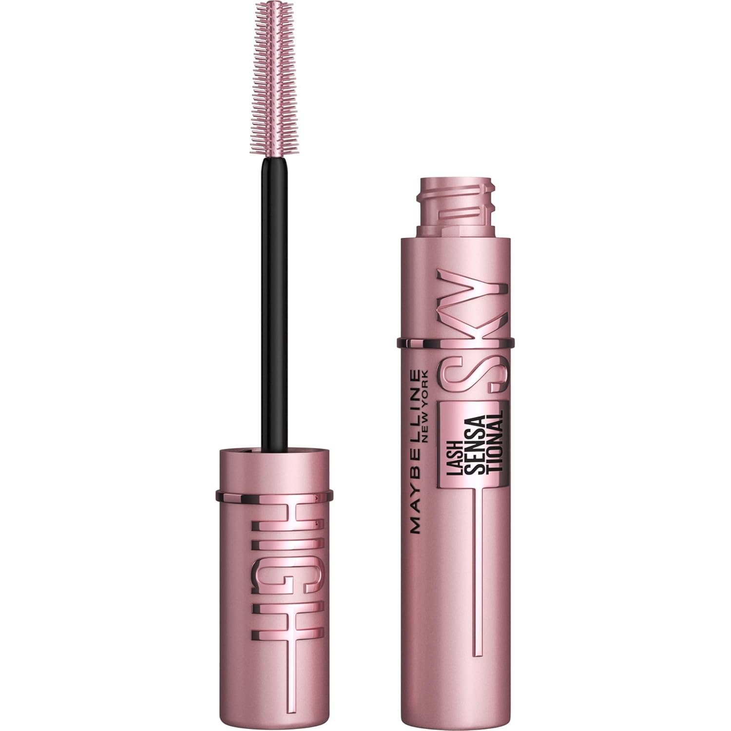 MAYBELLINE, Maybelline Lash Sensational Sky High Washable Mascara Makeup, Volumizing, Lengthening, Defining, Curling, Multiplying, Buildable Formula, Blackest Black, 1 Count