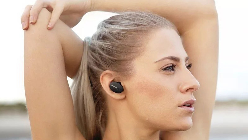 Bose Sport Earbuds during workout.