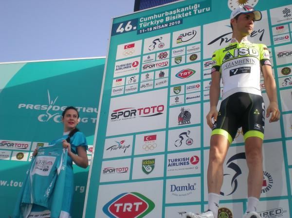 Visconti on the podium for the last time.