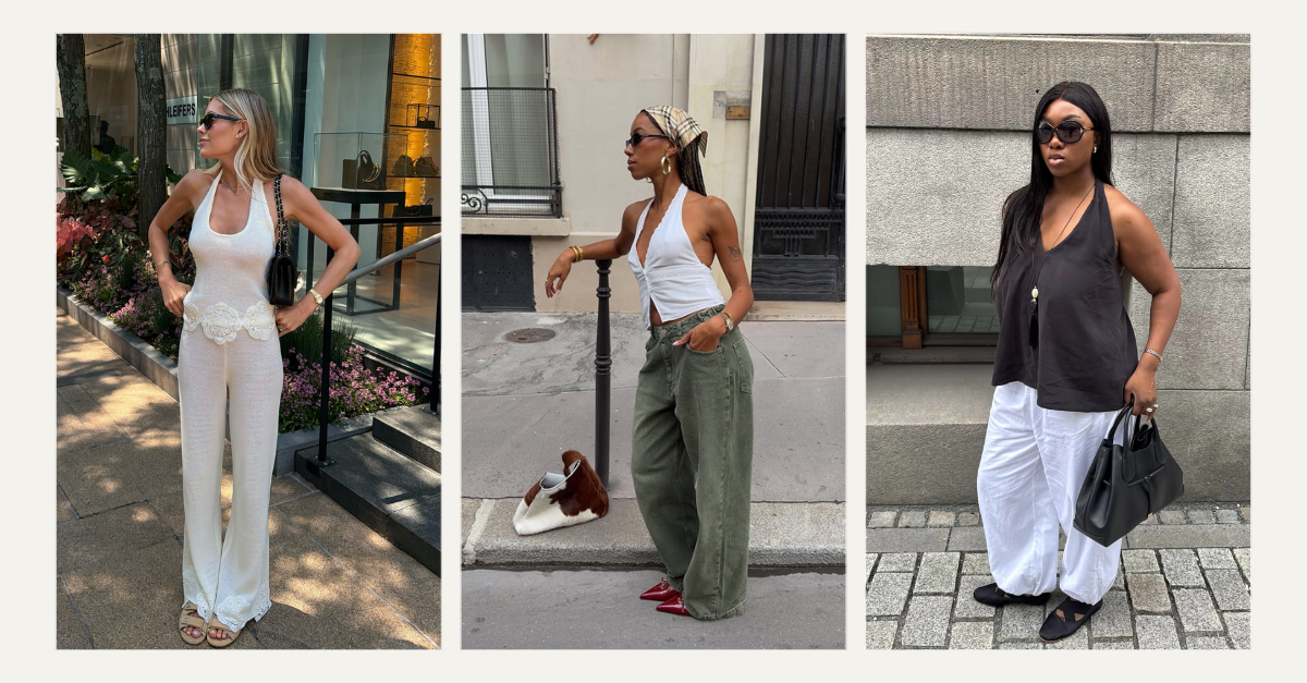 Three halterneck top outfits spoken about in the article. 