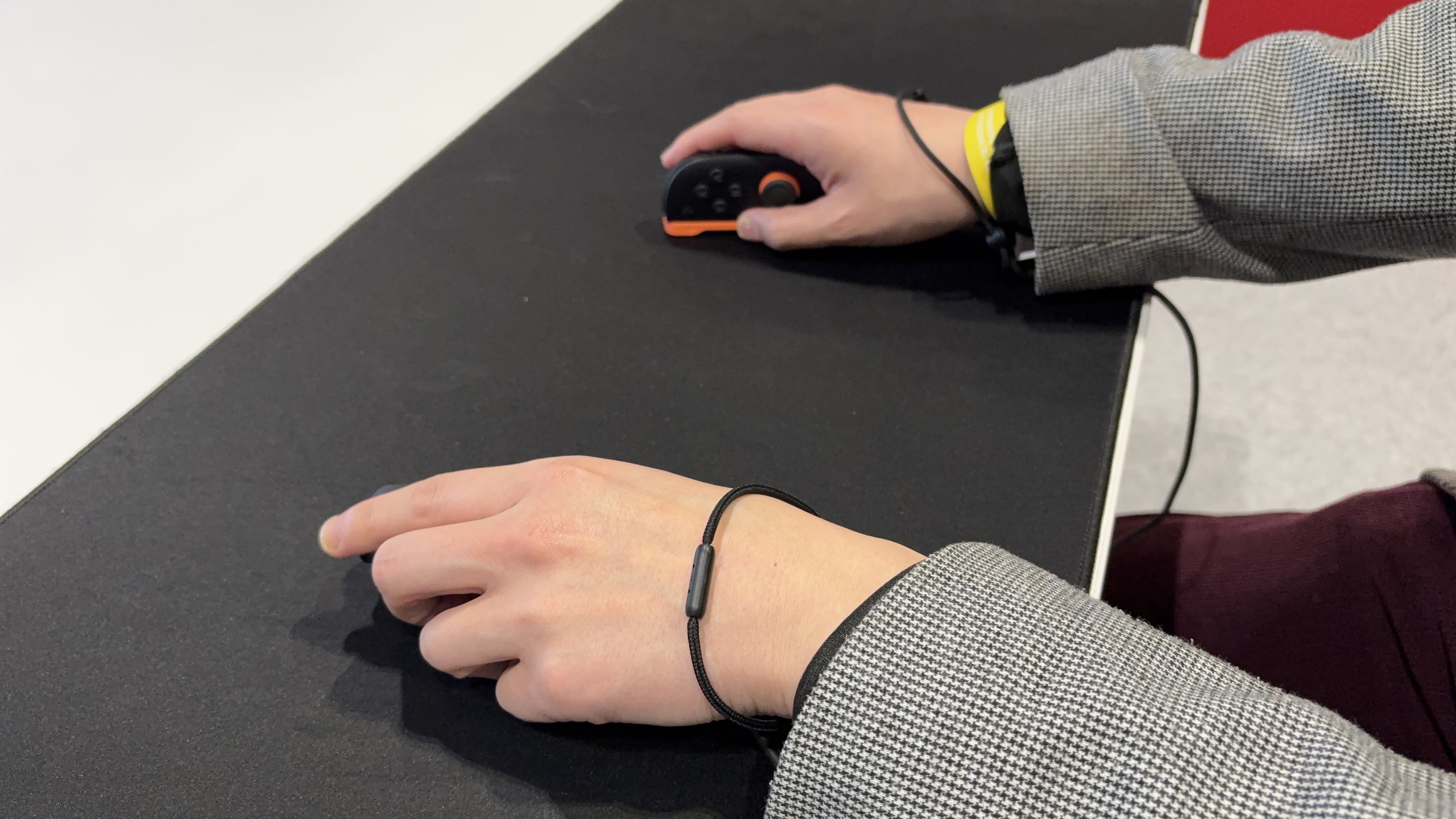Nintendo Switch 2 mouse controls; hands use the new Switch 2 controllers