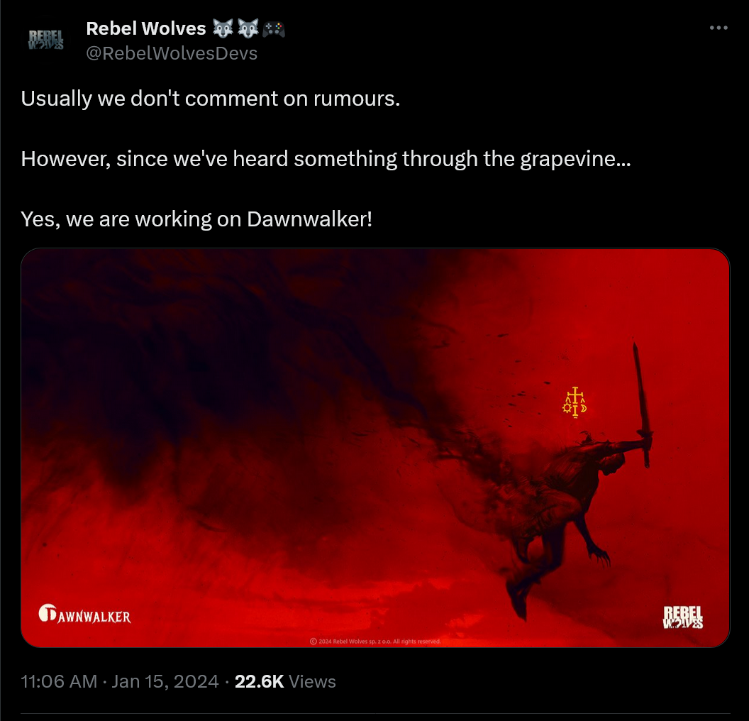 Future Vampire Former Witcher 3 and Cyberpunk 2077 devs officially reveal their first ...
