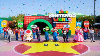 Super Nintendo World Osaka opening day, Miyamoto celebration