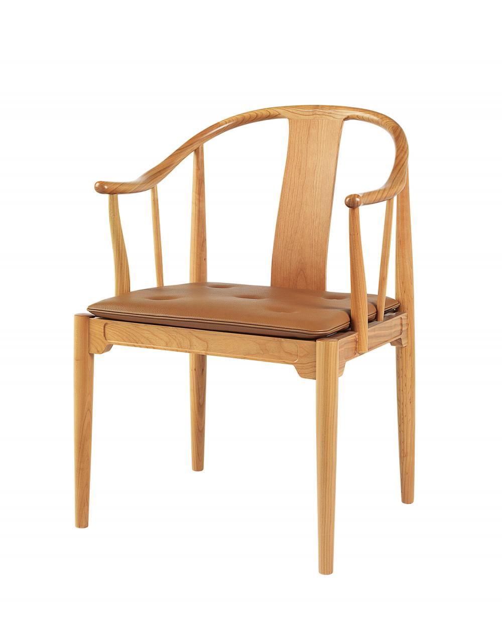 Fritz Hansen China Chair - Natural Cherry - Walnut Grace Leather