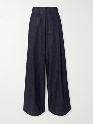 Pila Pleated High-Rise Wide-Leg Jeans