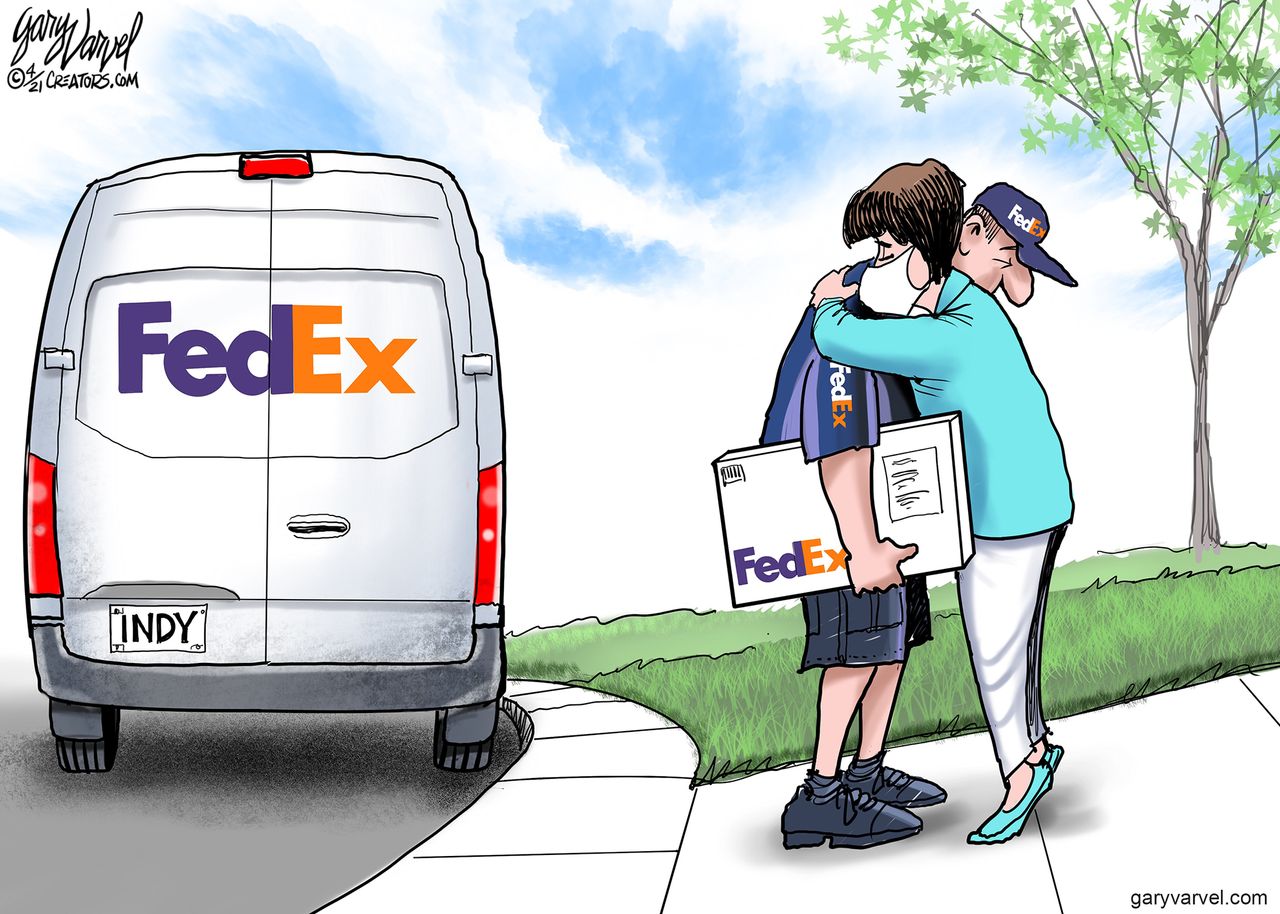 Editorial Cartoon U.S. fedex indianapolis mass shooting