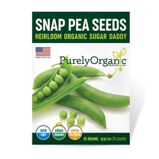 A packet of pea seeds