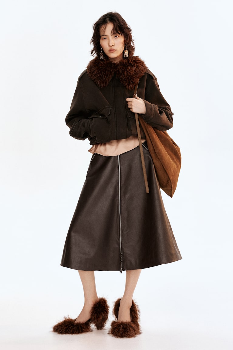 Coated A-Line Skirt