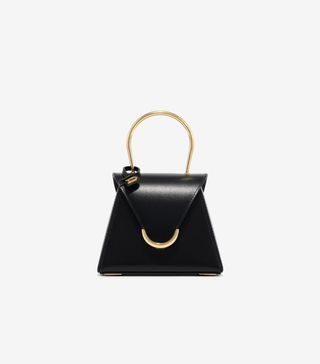 DELVAUX, Caprice Toy Box Calf Black Deep Gold