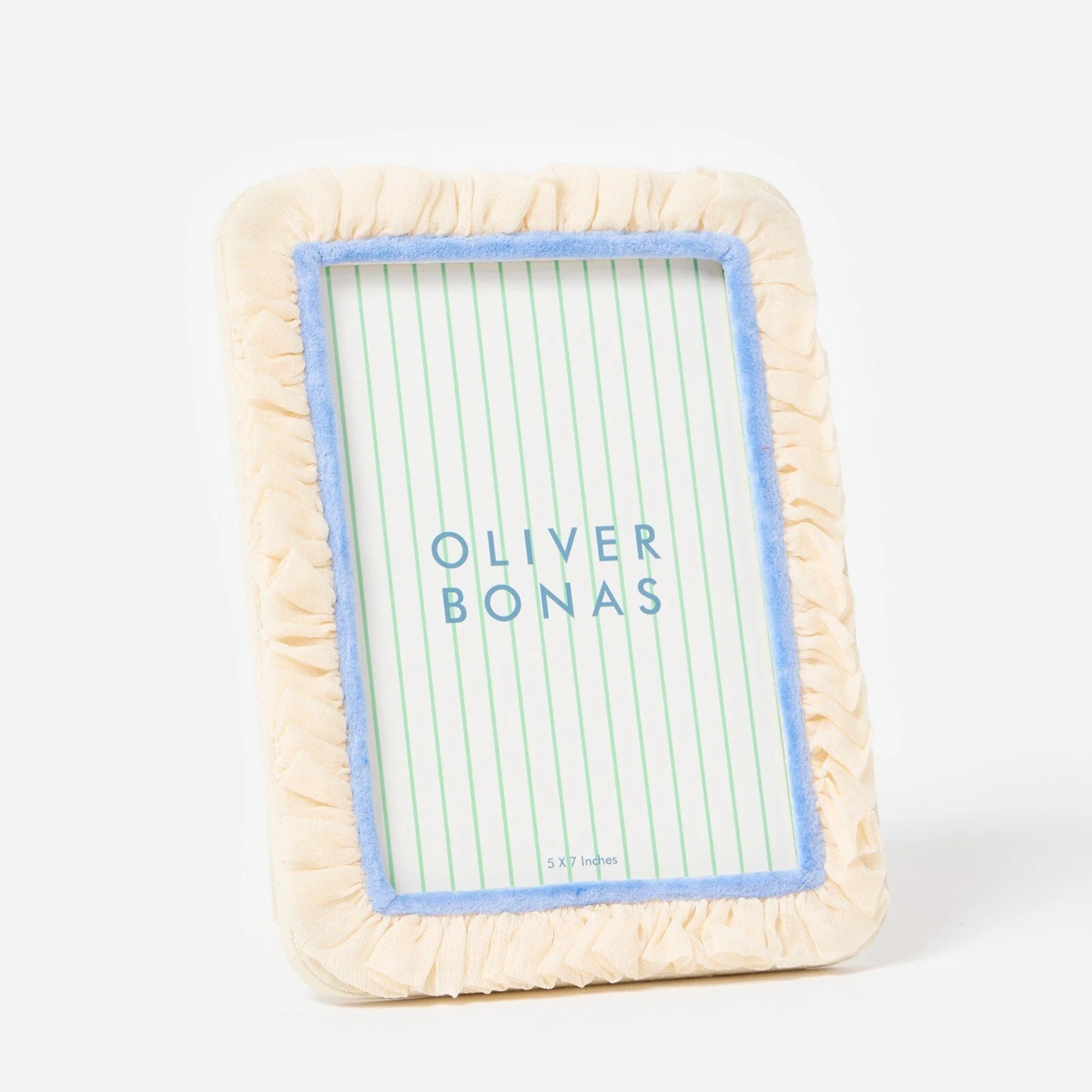 Oliver Bonas Cream Ruffle Photo Frame