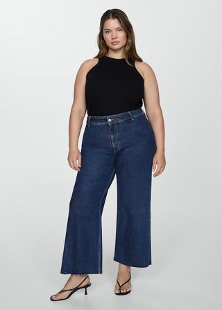 Mango Catherin High-Rise Culotte Jeans