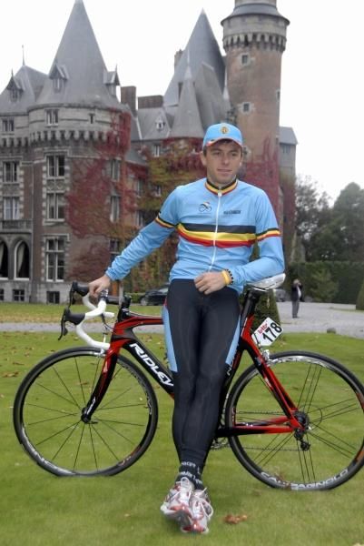 Belgian national team rider Kris Boeckmans before the stage.