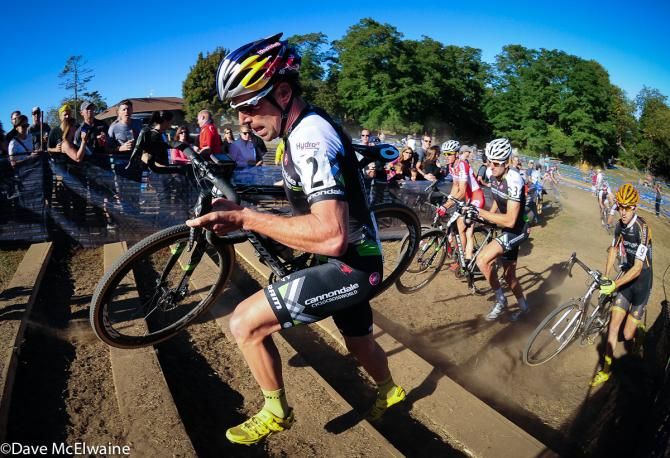 Tim Johnson (Cannondale Cyclocrossworld.com) leading early in the race