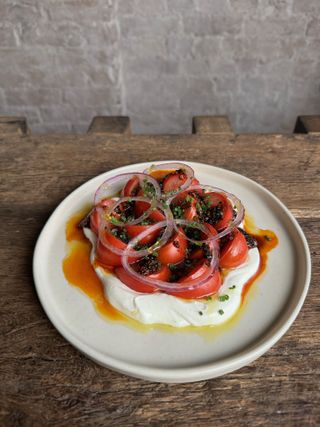 plate of food at dove restaurant london