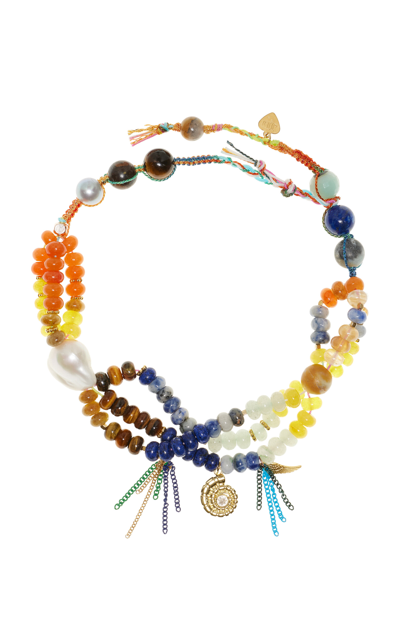 Exclusive La Isla Mexican Shell Rocker Triple Choker Necklace