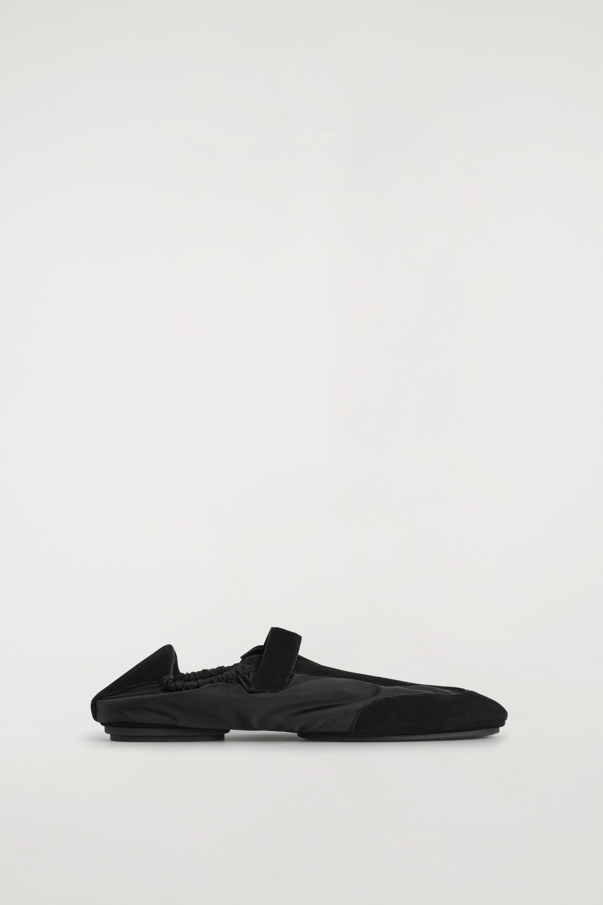 Suede-Nylon Mary-Jane Trainers