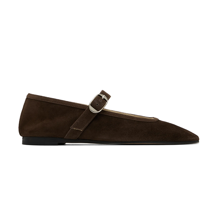 Le Monde Beryl, Brown Mary Jane Ballerina Flats