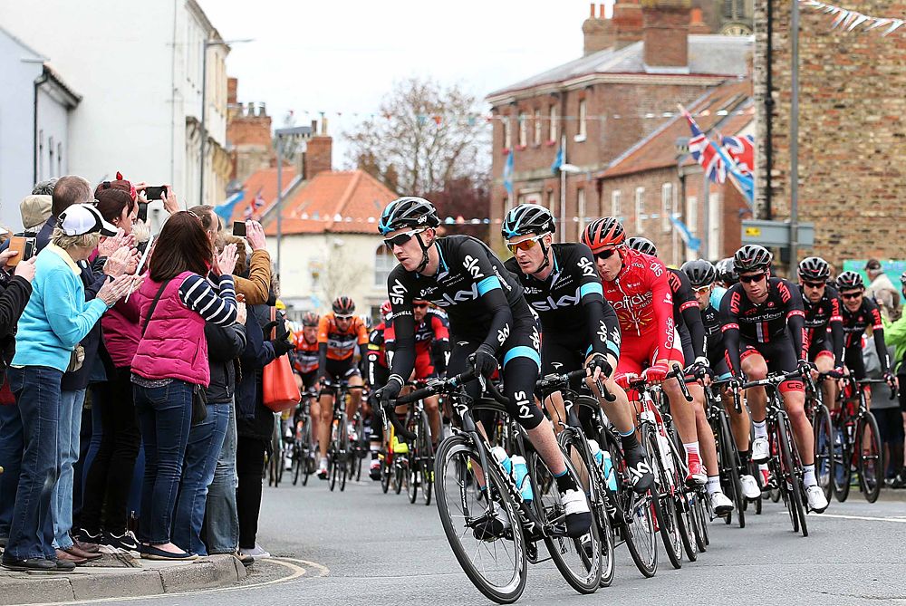 Team Sky on the front