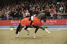 Charlotte Dujardin and Valegro after setting a new world record at Olympia