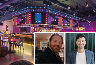 Dominic Crespo, Vice president of Design and Construction at Puttshack, Cory Lovern, Technology project manager at Puttshack