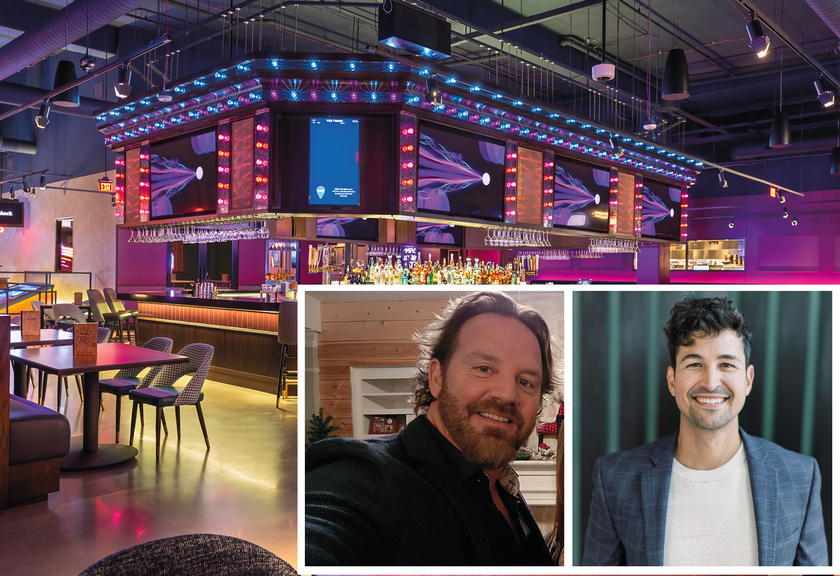 Dominic Crespo, Vice president of Design and Construction at Puttshack, Cory Lovern, Technology project manager at Puttshack