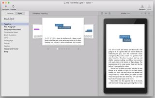 Browse and apply various ebook styles.