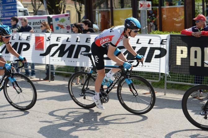 Ben Swift (Team Sky) in the points jersey