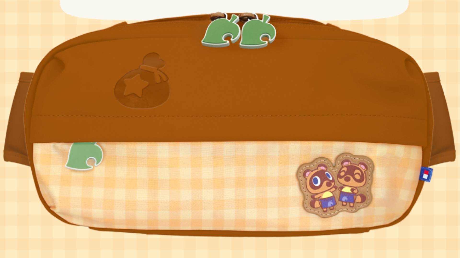 Official Nintendo and Hori marketing image of the Animal Crossing New Horizons DIY Life Switch 2 pouch.