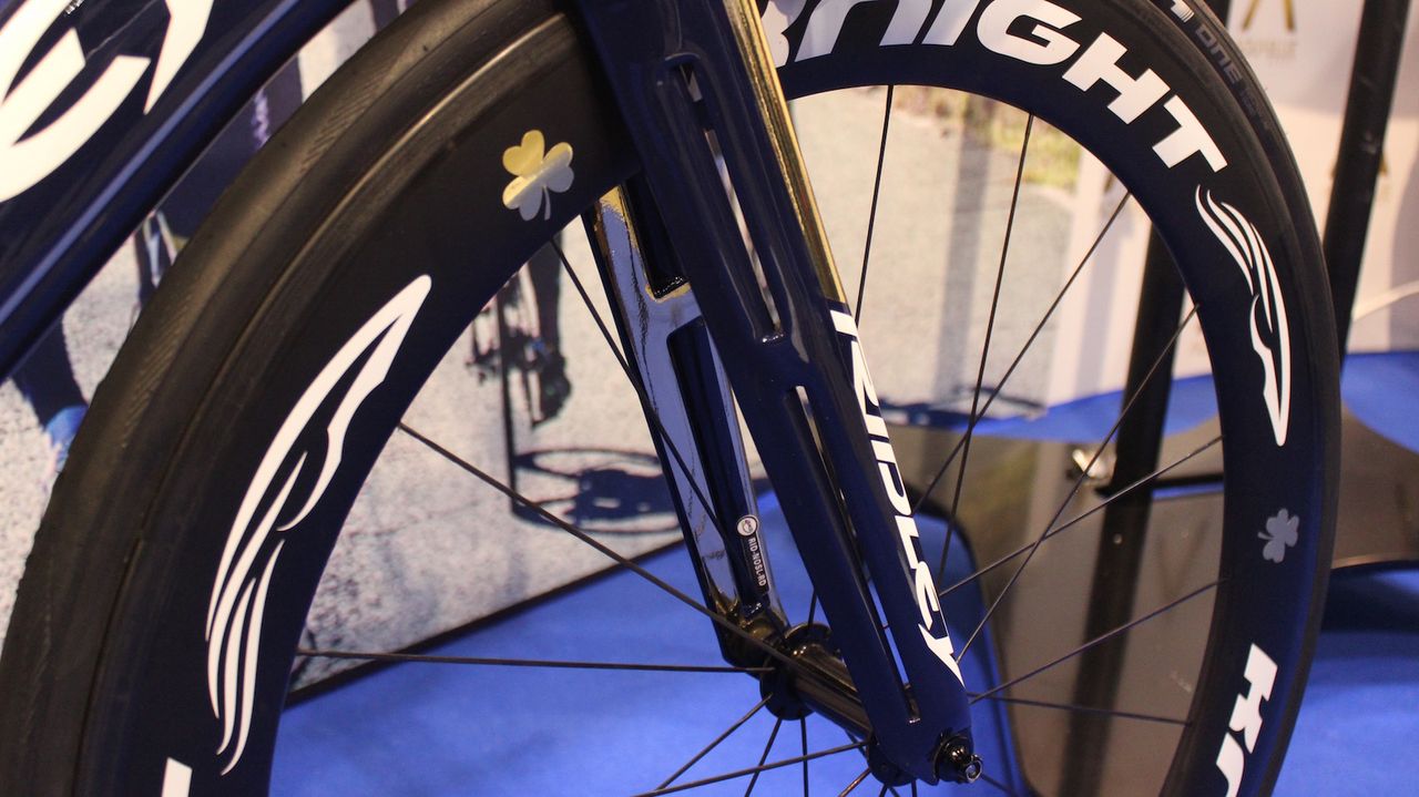The Ridley Noah SL features air vents in the forks to improve airflow around the bike