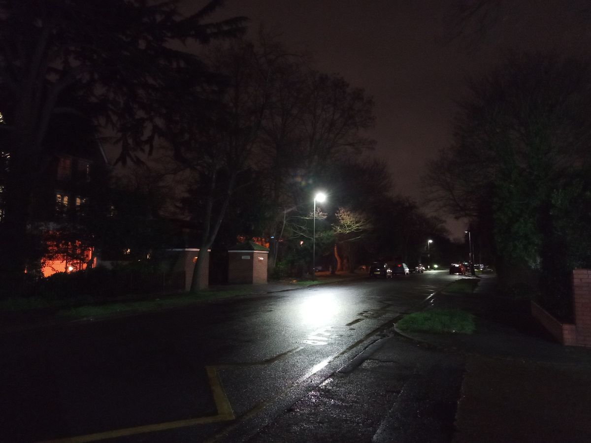 You can pull more detail out of night images with post-processing. But the phone&rsquo;s own processing doesn&rsquo;t.