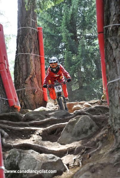 The downhill course is a favourite of many riders, making use of the natural terrain for a flowing run