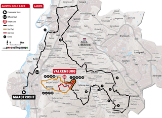 Route of the 2024 Amstel Gold Race Ladies Edition