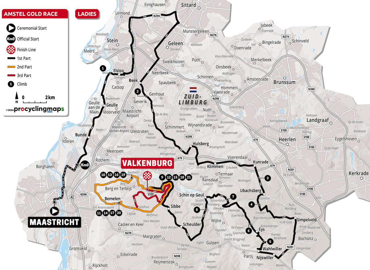 Amstel Gold Race Ladies Edition 2024 route