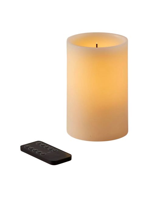 Flameless Indoor/Outdoor Pillar Candle 4" x 6"