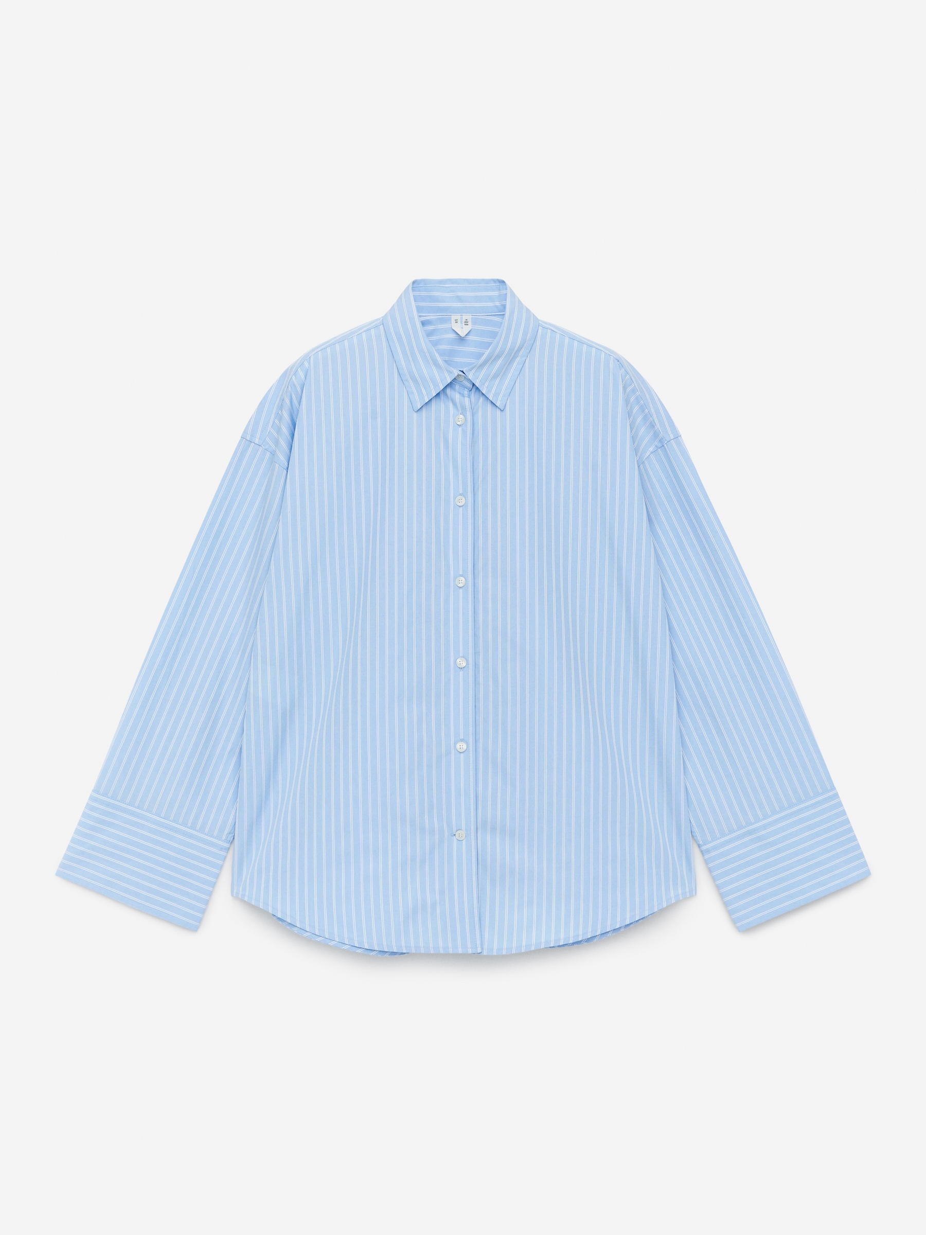 Wide-Sleeve Cotton Shirt &amp;ndash; Light Blue &amp;ndash; Women &amp;ndash; Arket Gb