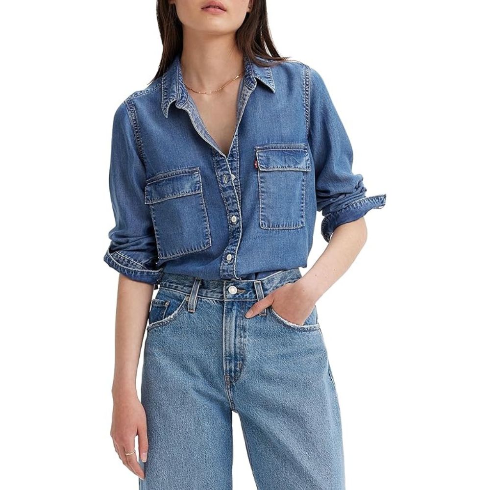 Levi's Women's Doreen Utility Braided Shirt, Patch 2, M