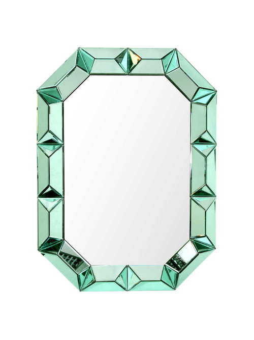 Romano Wall Mirror Peridot Green Mirrored Glass