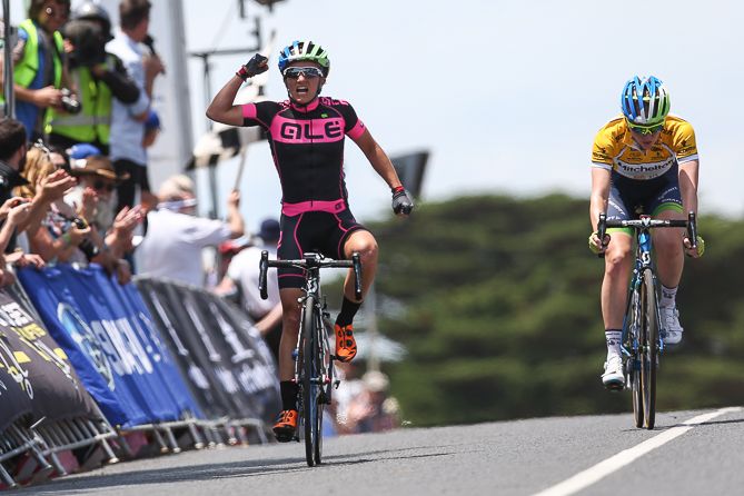 Valentina Scandolara celebrates her victory