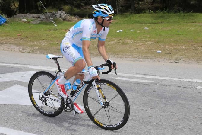 Assan Bazayev (Astana) in the white jersey