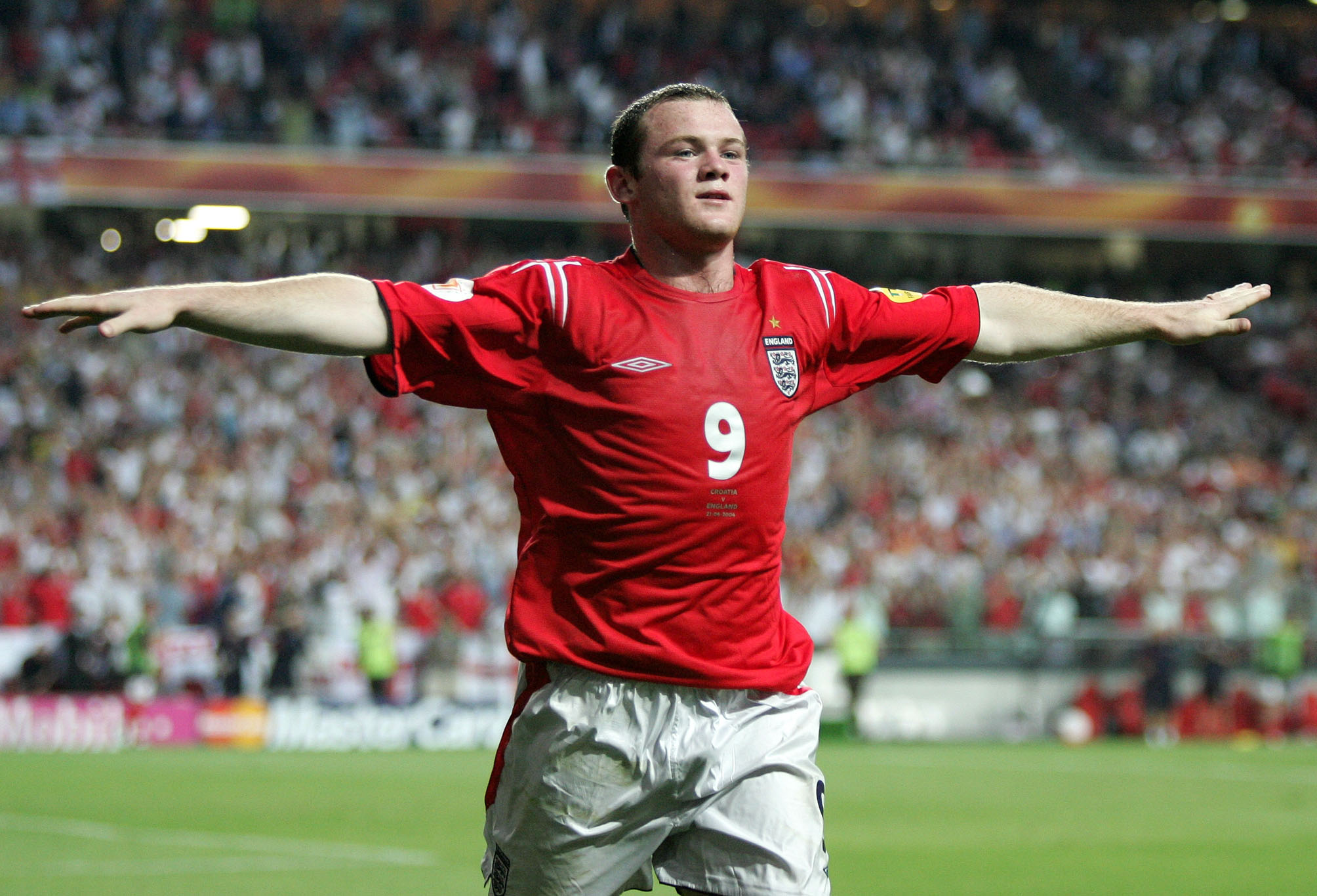 Wayne Rooney dell'Inghilterra, Euro 2004 Euro 2024