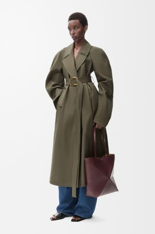 Loewe, Trench Coat in Cotton