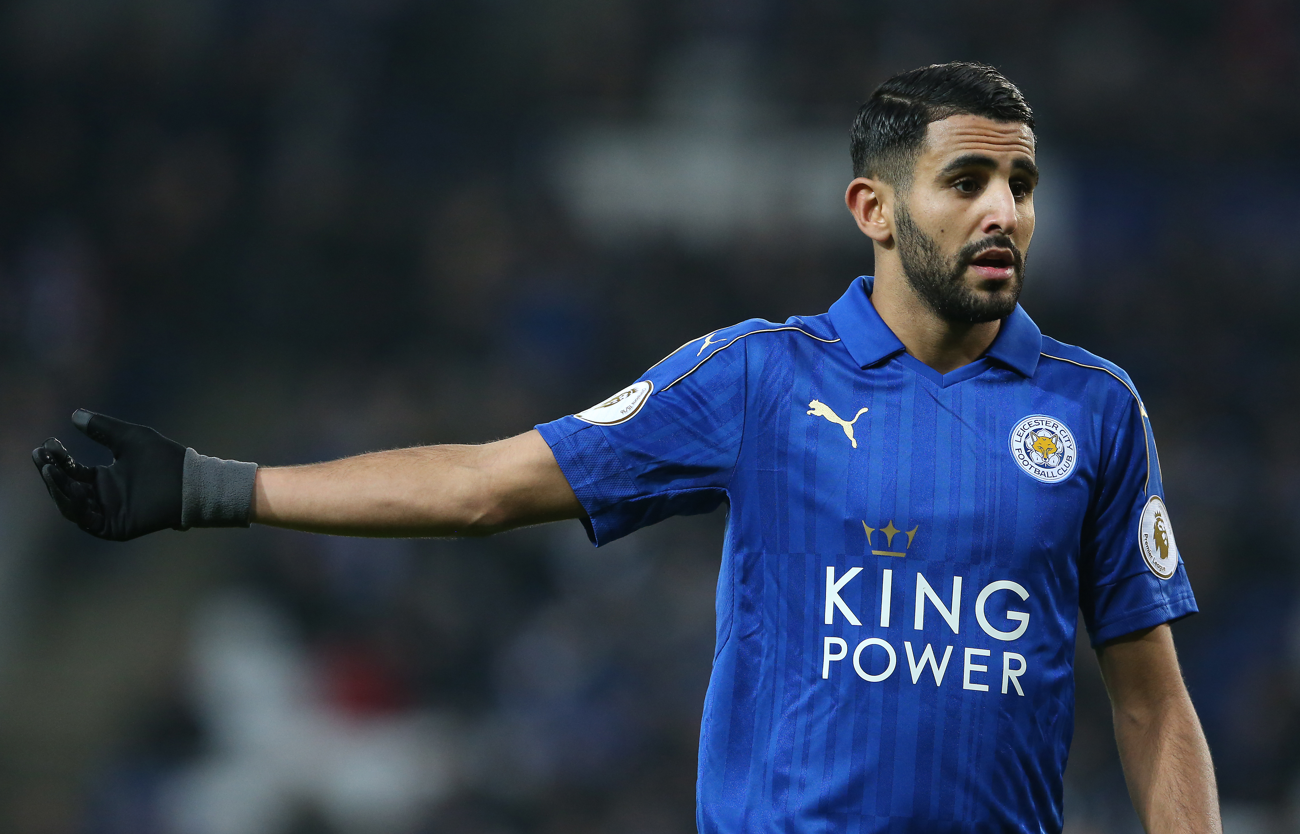Leicester City's Riyad Mahrez during a Premier League match