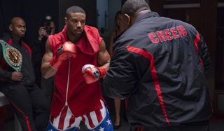 Creed II Adonis sparring before a fight