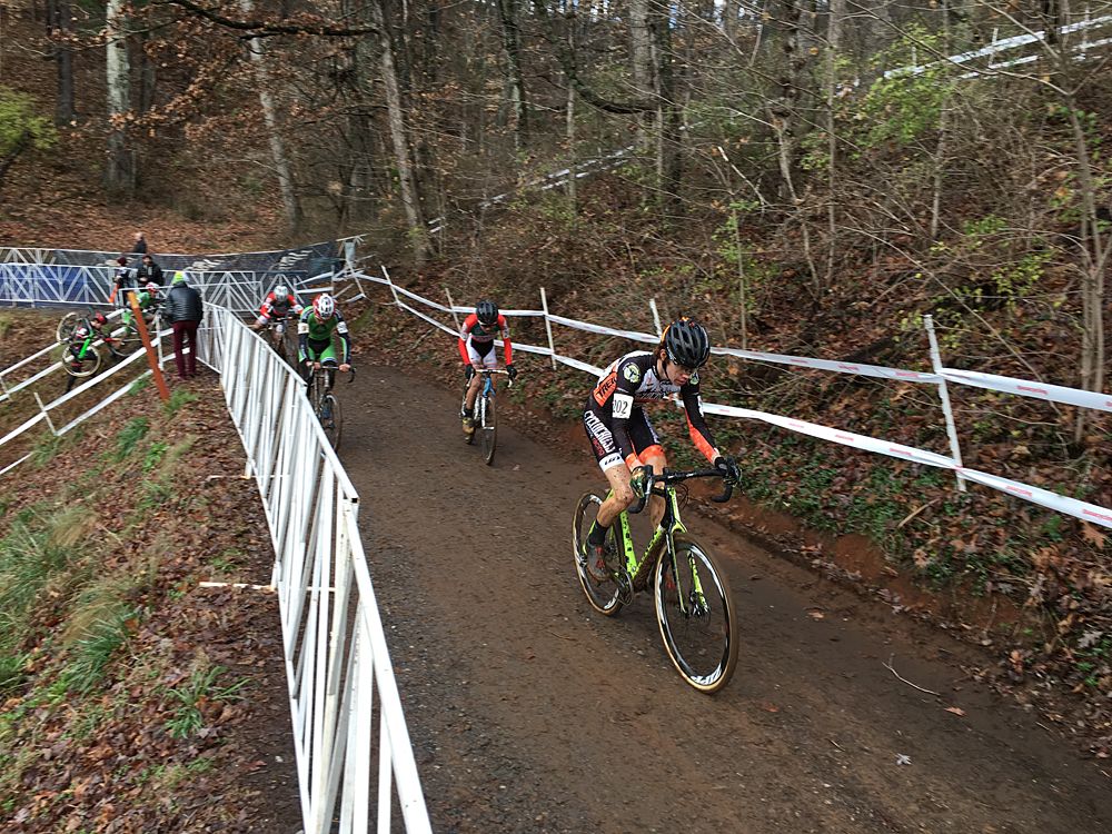Spencer Petrov was in a good position early in the race