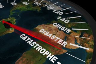 Earthquake scale style clock