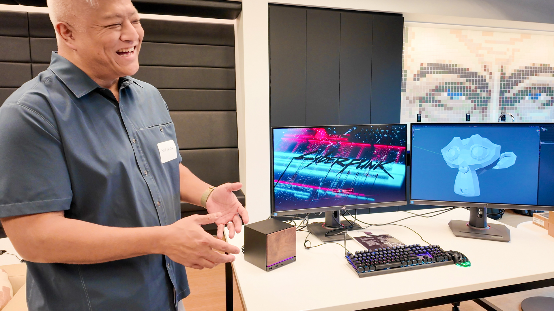 Hands-on with Valve&#039;s new VR headset, the Steam Frame, during an interview at Valve HQ in Bellevue, Washington.