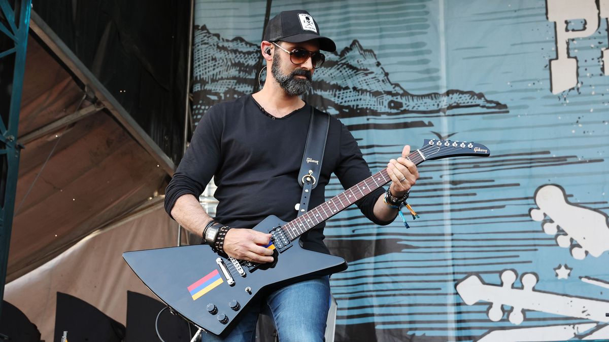 Cesar Gueikian plays with Better Than Ezra during day one of the 2022 Pilgrimage Music &amp; Cultural Festival on September 24, 2022 in Franklin, Tennessee.