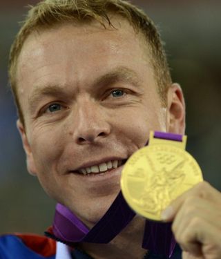 Sir Chris Hoy won the fifth Olympic gold medal of his career with victory in the team sprint in London.