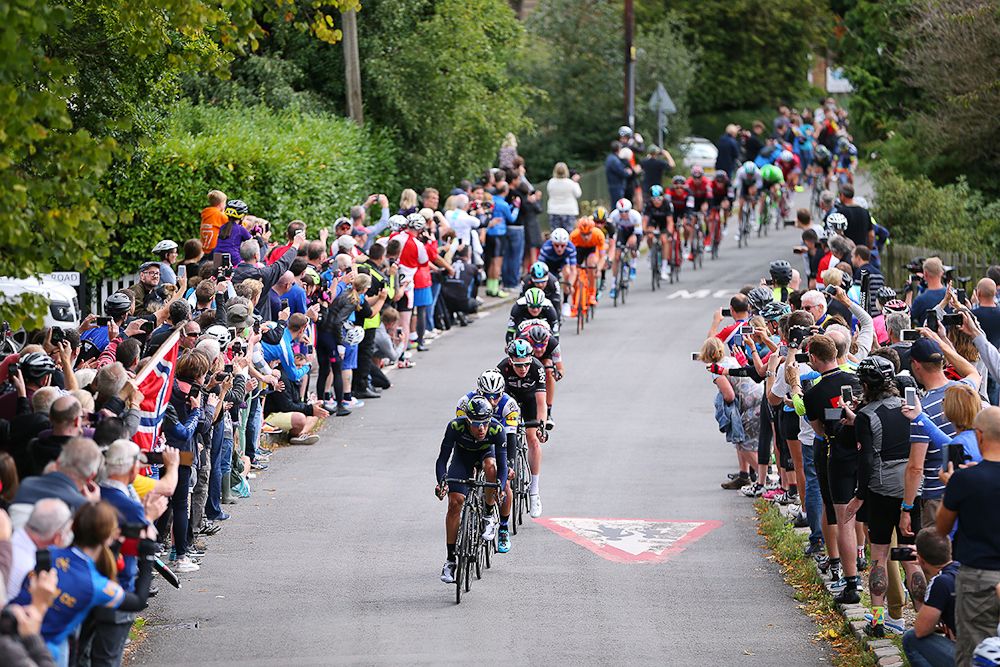 The peloton in action during stage 7 at the Tour of Britain