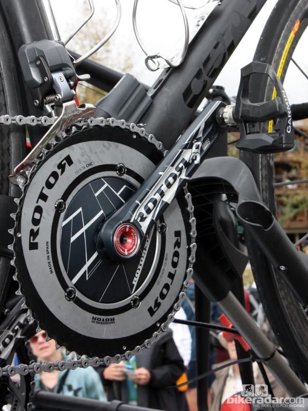 Garmin-Sharp team bikes were fitted with Garmin Vector pedals but alas, they're still missing their power measuring hardware.